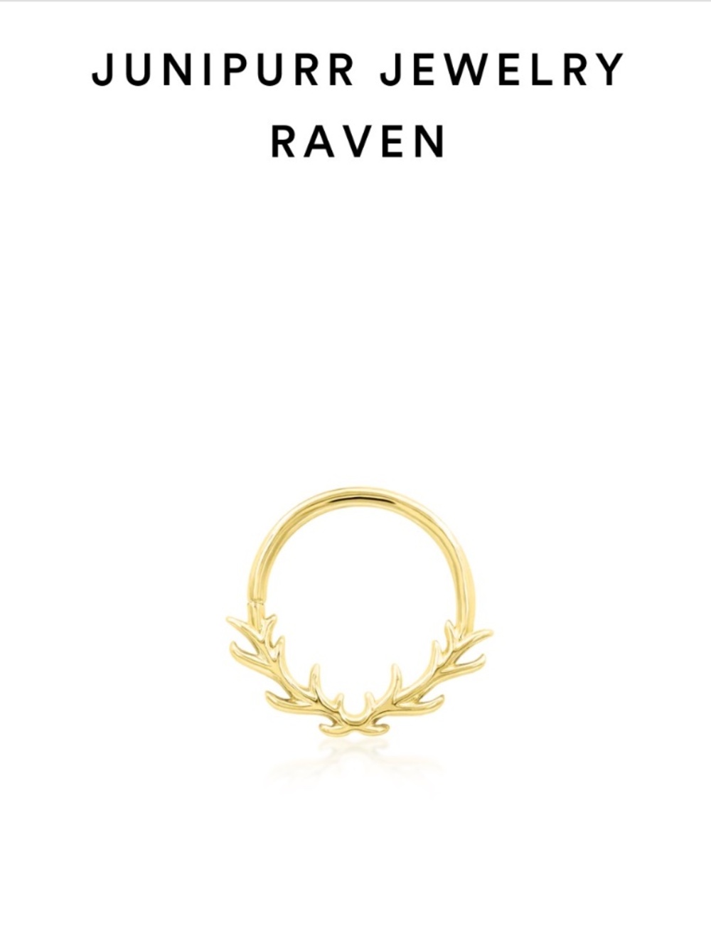 Junipurr jewelry yellow gold Raven seam ring